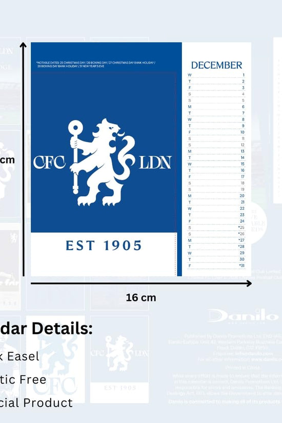 Chelsea FC Desktop Calendar 2027