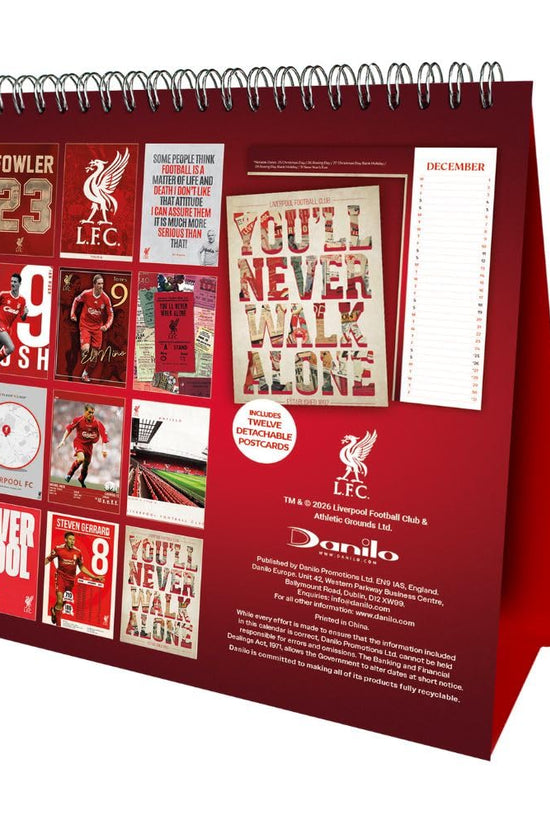 Liverpool FC Desktop Calendar 2027