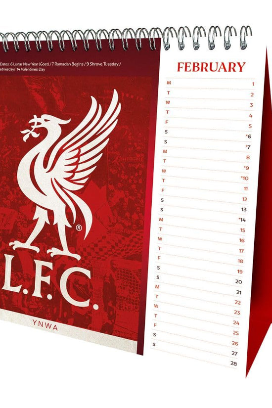Liverpool FC Desktop Calendar 2027
