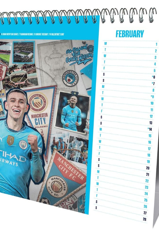 Manchester City FC Desktop Calendar 2027