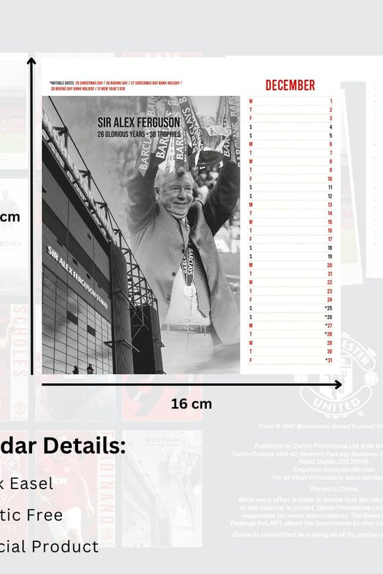 Manchester United FC Desktop Calendar 2027