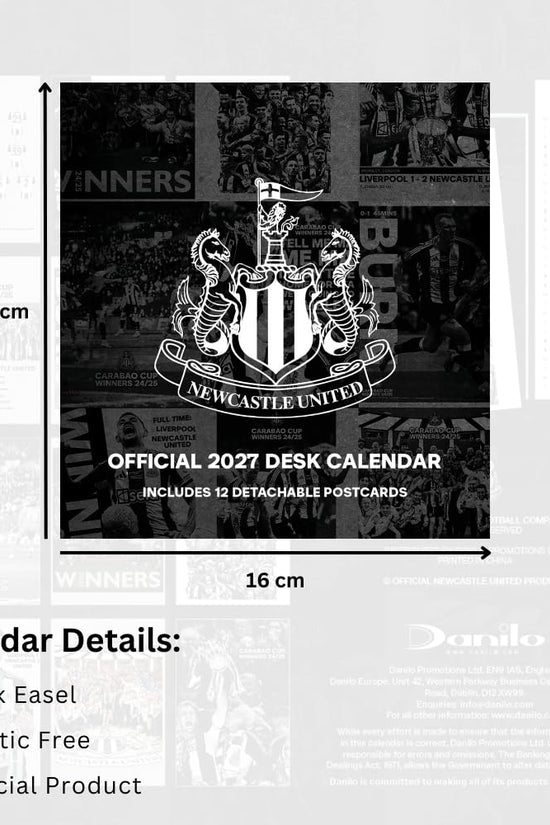 Newcastle United FC Desktop Calendar 2027