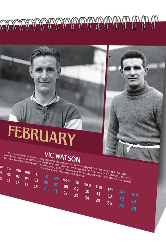 West Ham United FC Desktop Calendar 2027