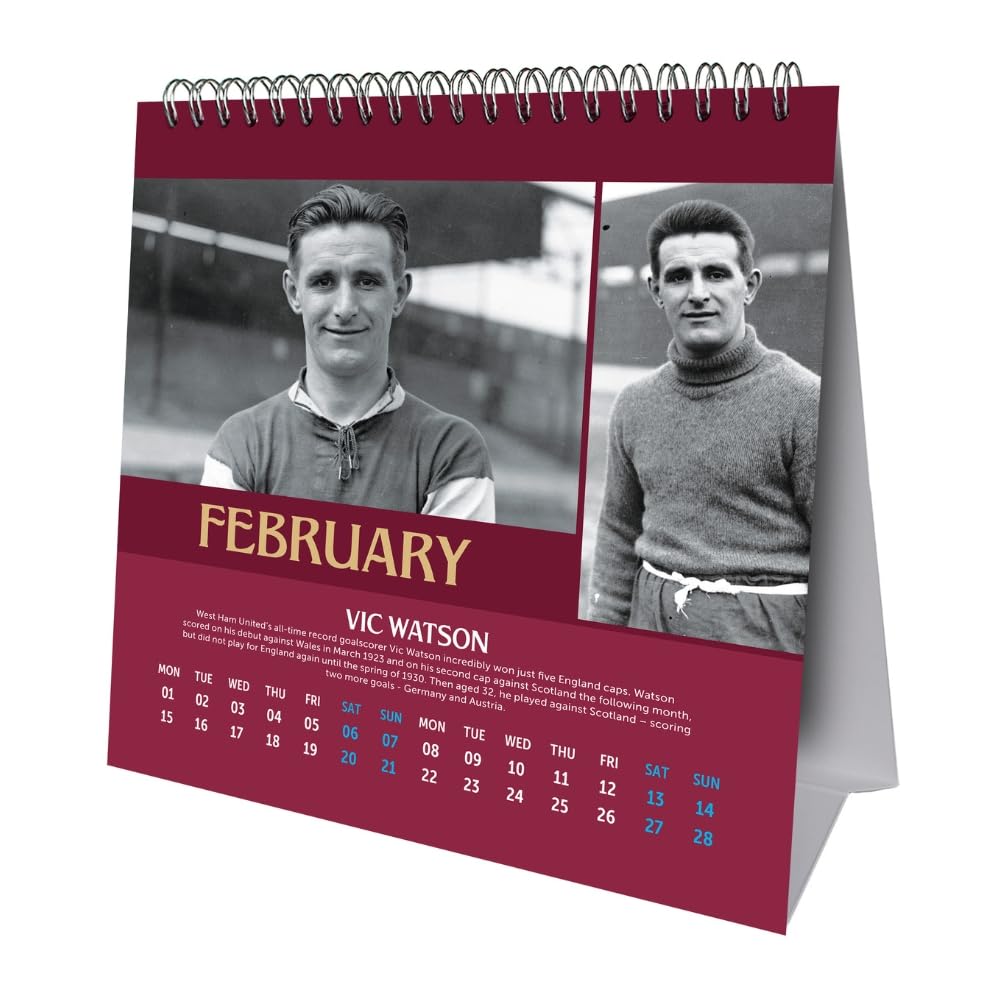 West Ham United FC Desktop Calendar 2027