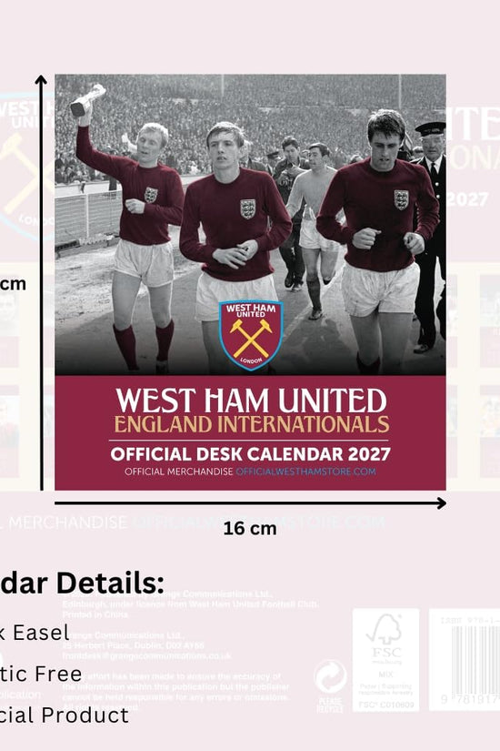 West Ham United FC Desktop Calendar 2027
