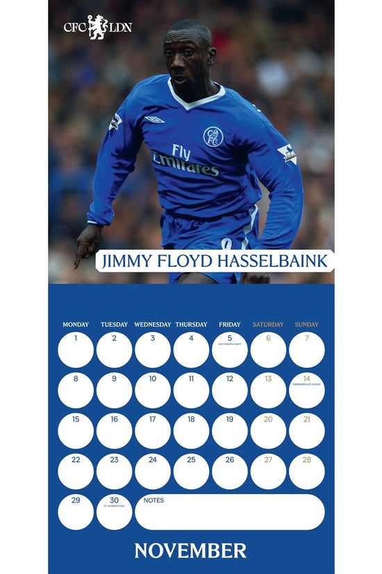 Chelsea FC Legends Square Calendar 2027