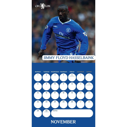 Chelsea FC Legends Square Calendar 2027