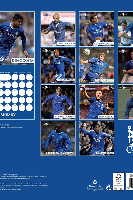 Chelsea FC Legends Square Calendar 2027