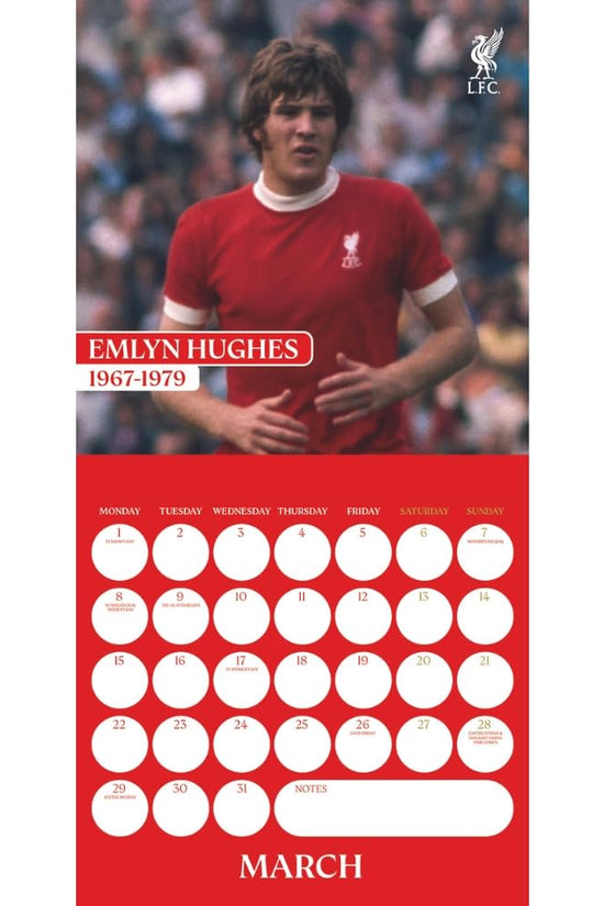 Liverpool FC Legends Square Calendar 2027