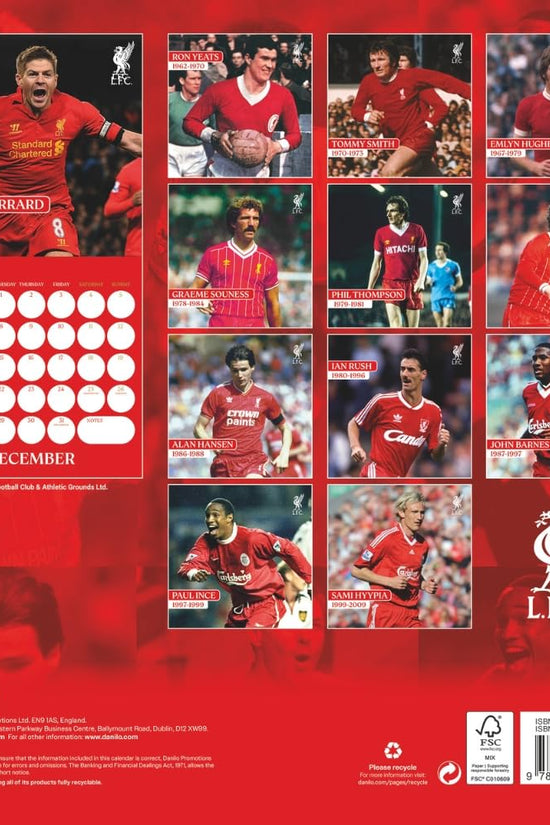 Liverpool FC Legends Square Calendar 2027