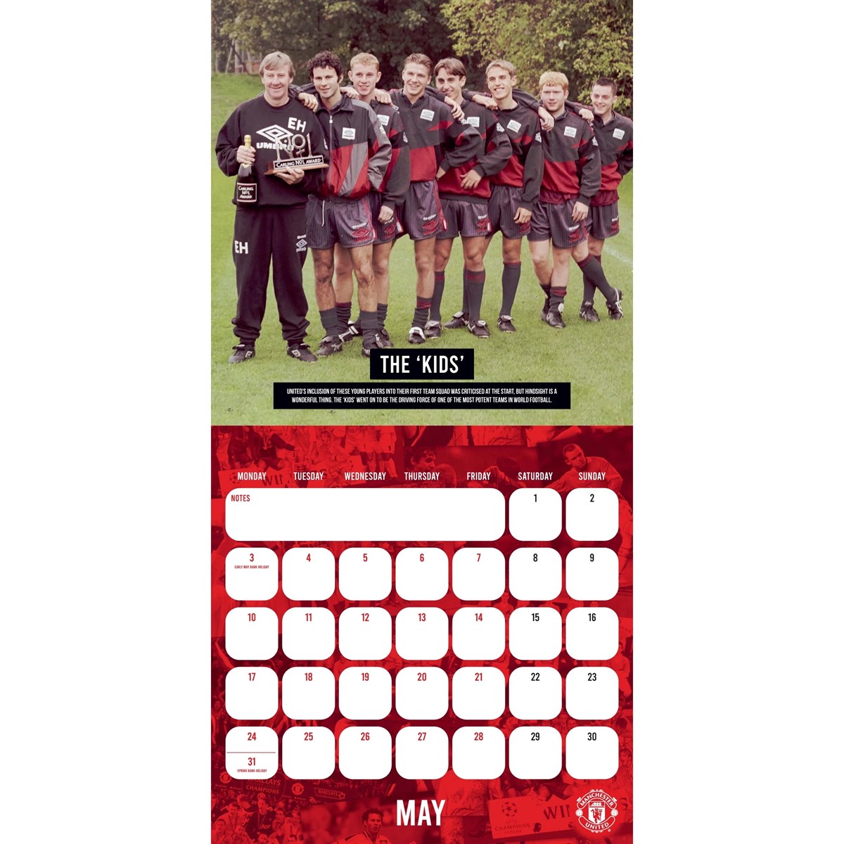 Manchester United FC Legends Square Calendar 2027