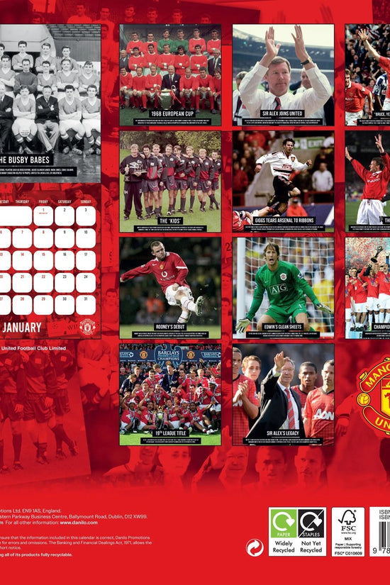 Manchester United FC Legends Square Calendar 2027