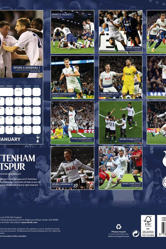 Tottenham Hotspur FC Legends Square Calendar 2027