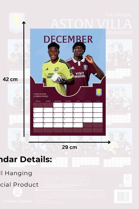 Aston Villa FC A3 Calendar 2027
