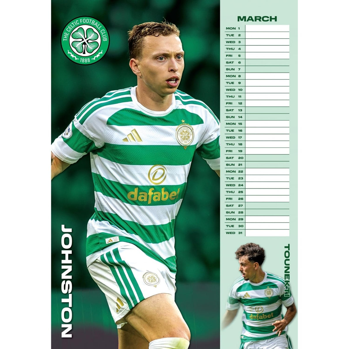 Celtic FC A3 Calendar 2027