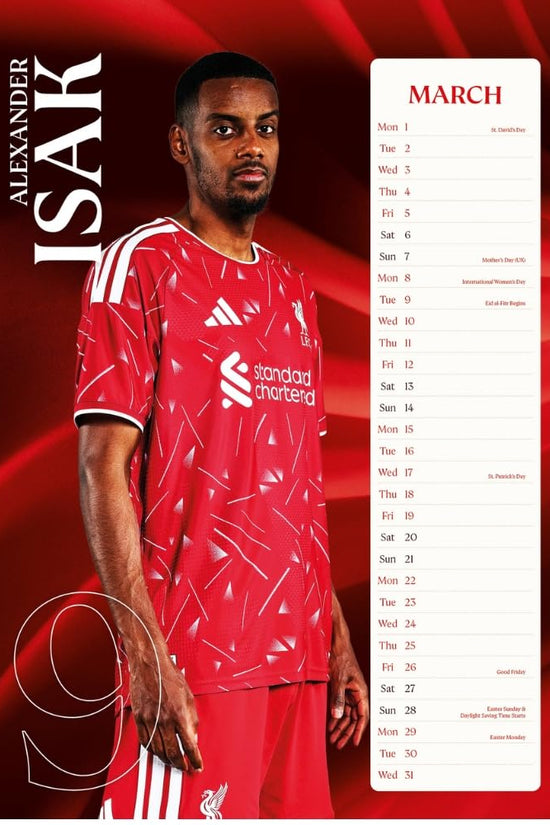 Liverpool FC A3 Calendar 2027