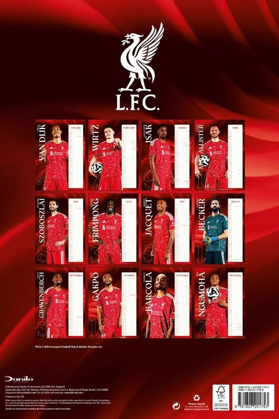 Liverpool FC A3 Calendar 2027