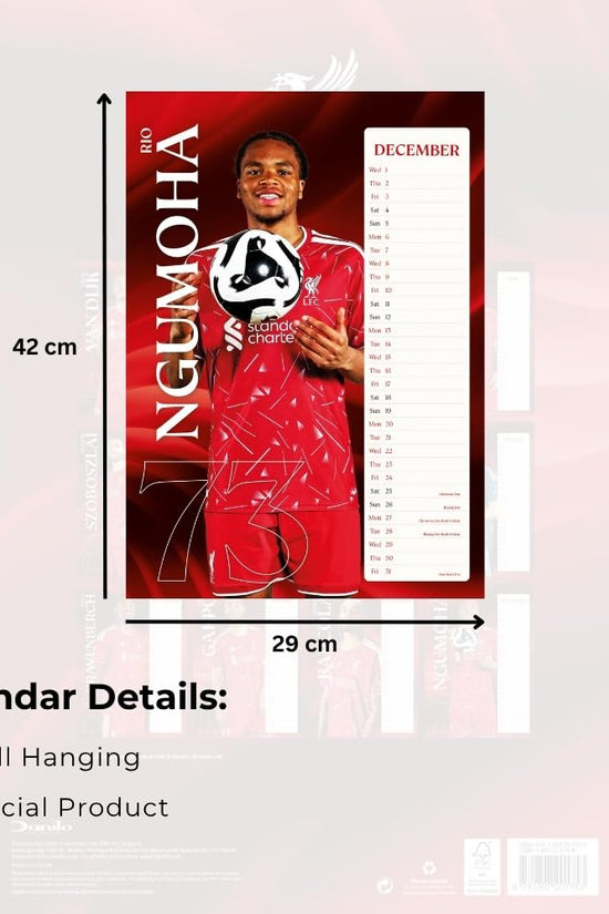 Liverpool FC A3 Calendar 2027