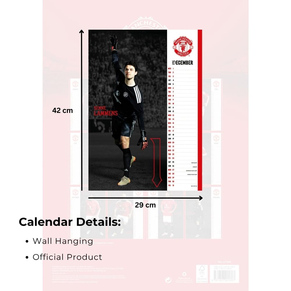 Manchester United FC A3 Calendar 2027