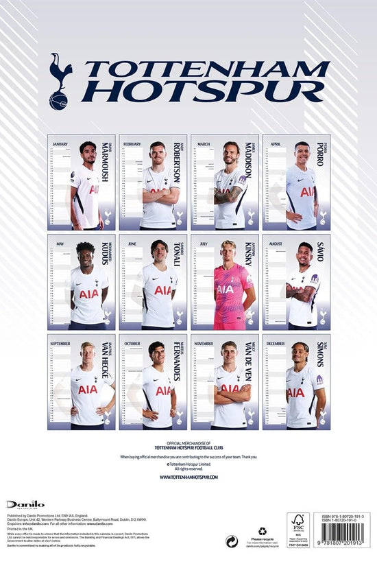 Tottenham Hotspur FC A3 Calendar 2027