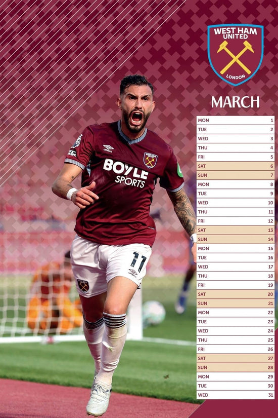 West Ham United FC A3 Calendar 2027