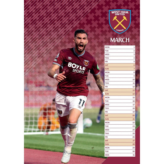 West Ham United FC A3 Calendar 2027