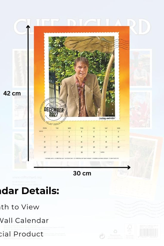 Cliff Richard A3 Calendar 2027