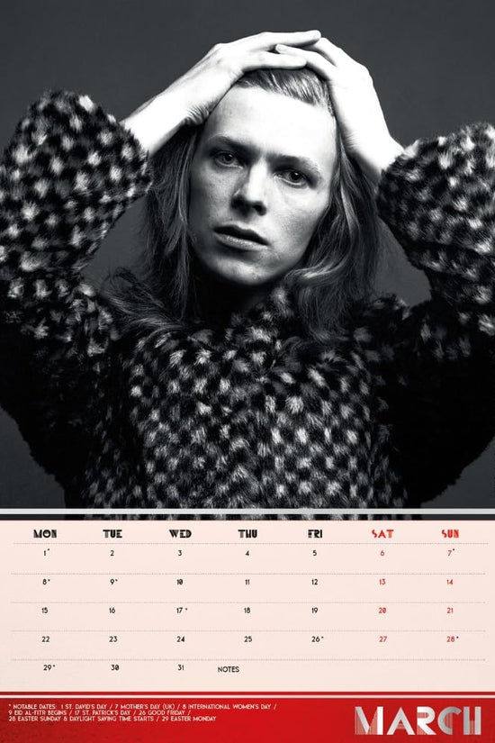 David Bowie A3 Calendar 2027