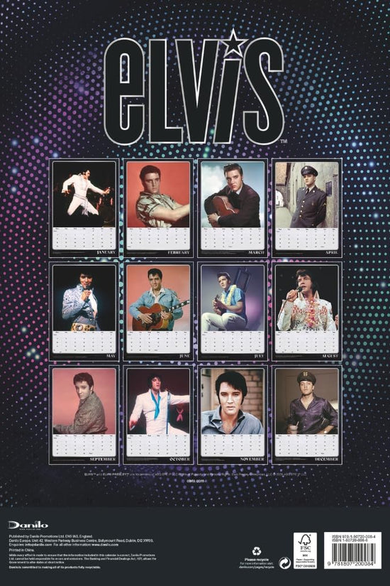 Elvis A3 Calendar 2027
