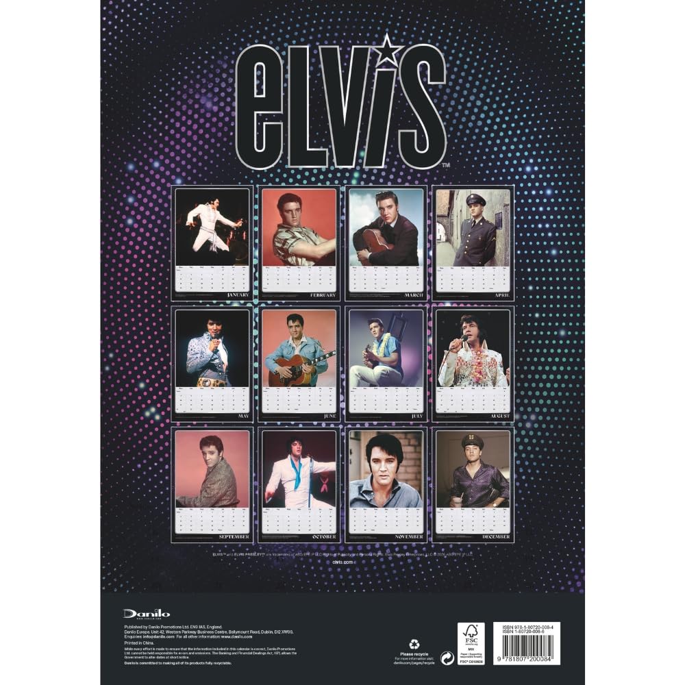 Elvis A3 Calendar 2027