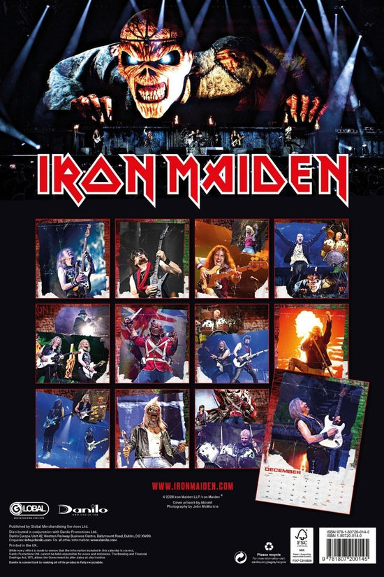 Iron Maiden A3 Calendar 2027