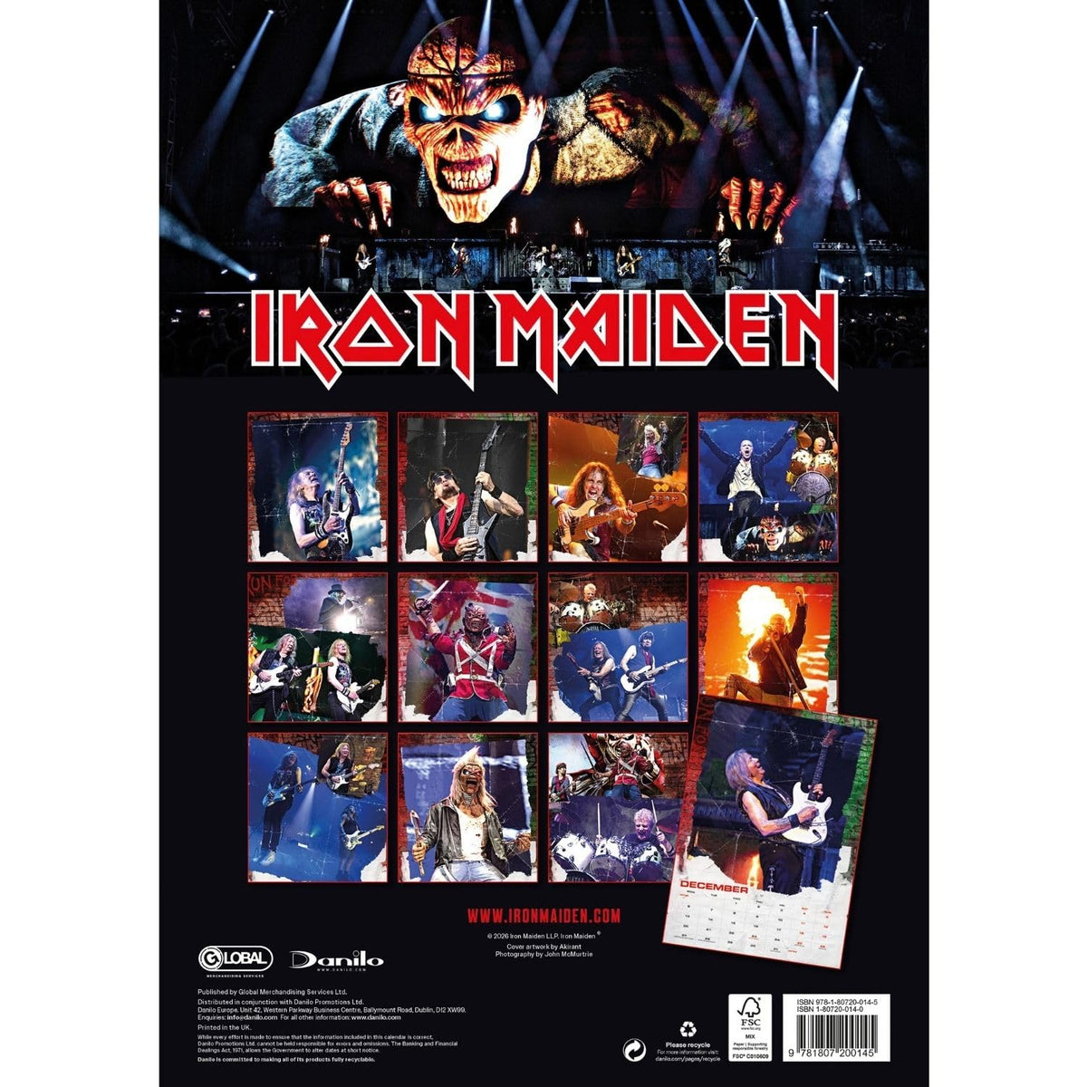 Iron Maiden A3 Calendar 2027
