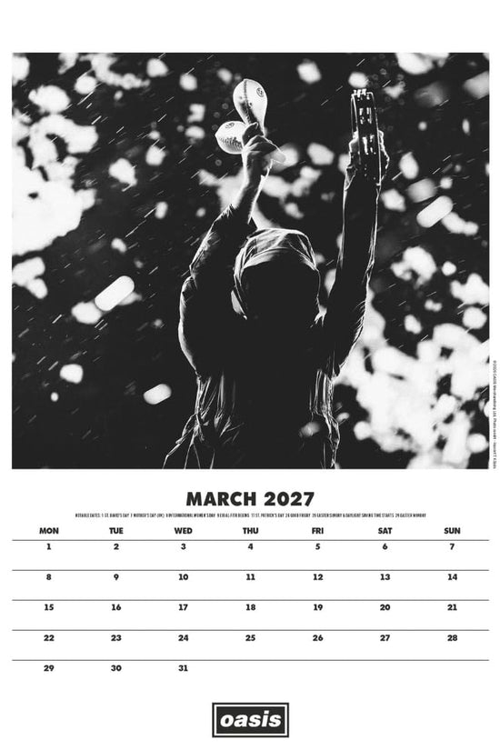 Oasis A3 Calendar 2027