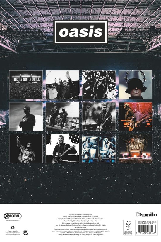 Oasis A3 Calendar 2027