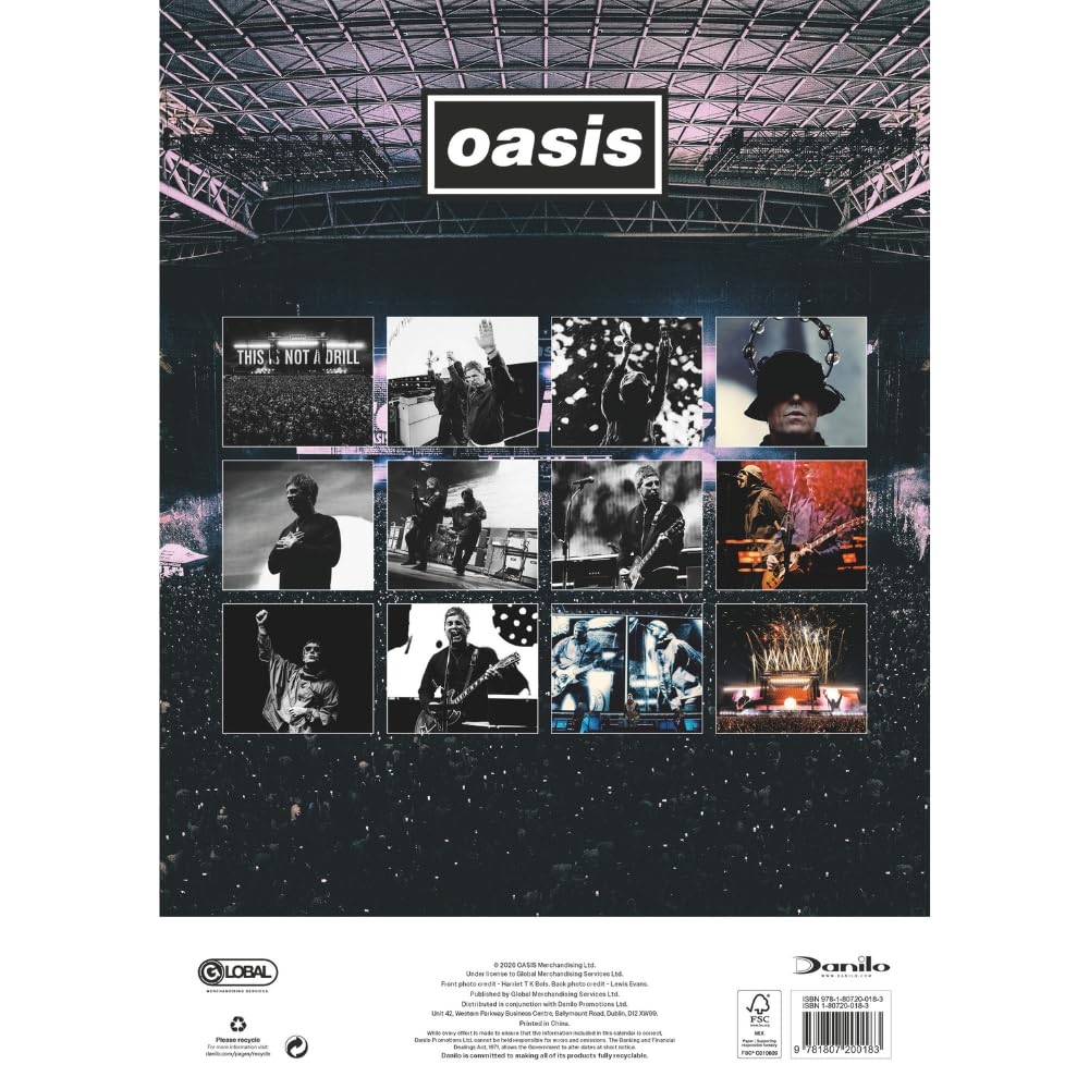 Oasis A3 Calendar 2027