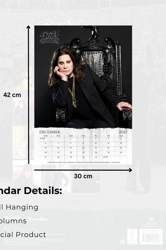 Ozzy Osbourne A3 Calendar 2027