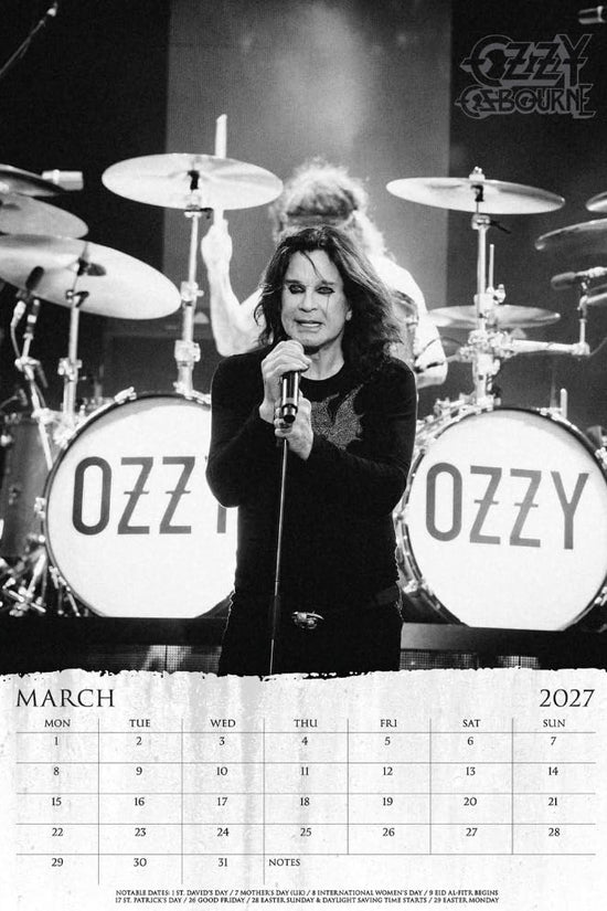 Ozzy Osbourne A3 Calendar 2027