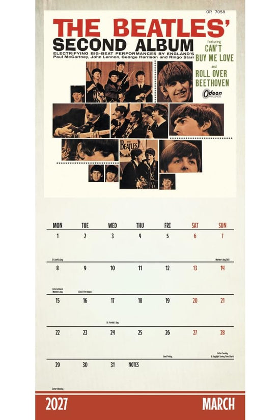 The Beatles Square Calendar 2027