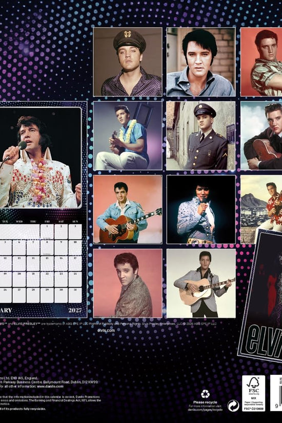 Elvis Square Calendar 2027