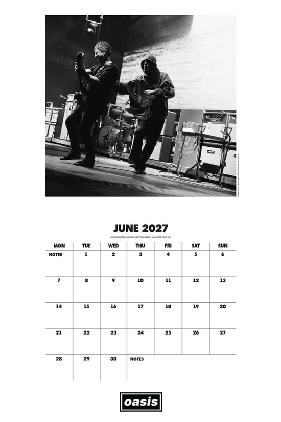 Oasis Square Calendar 2027