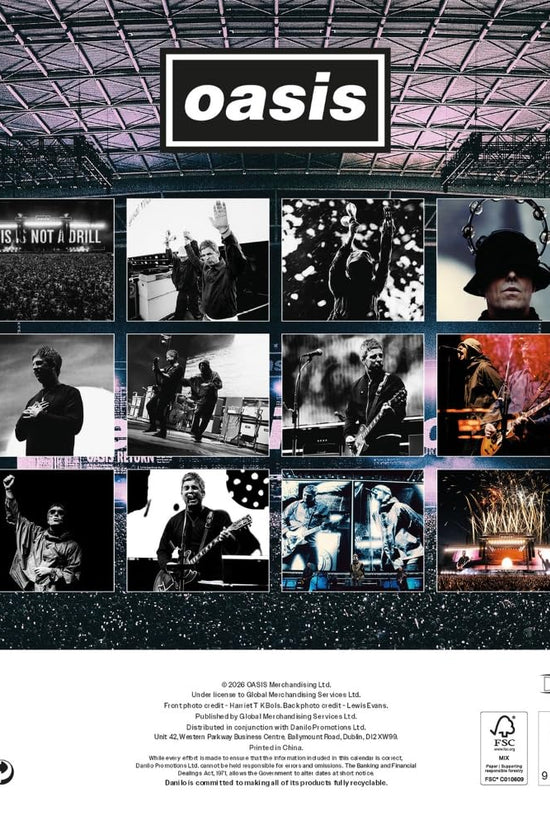 Oasis Square Calendar 2027