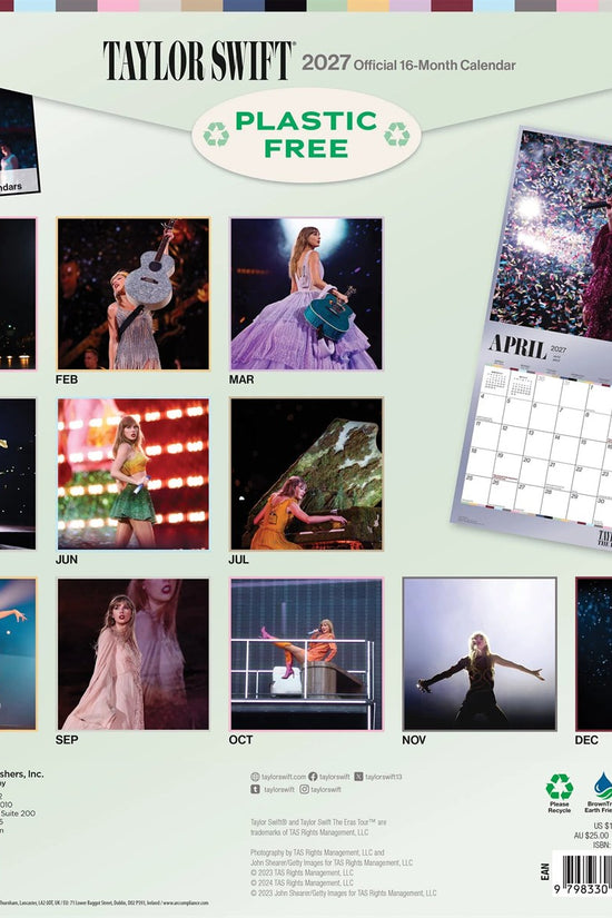 Taylor Swift Square Calendar 2027