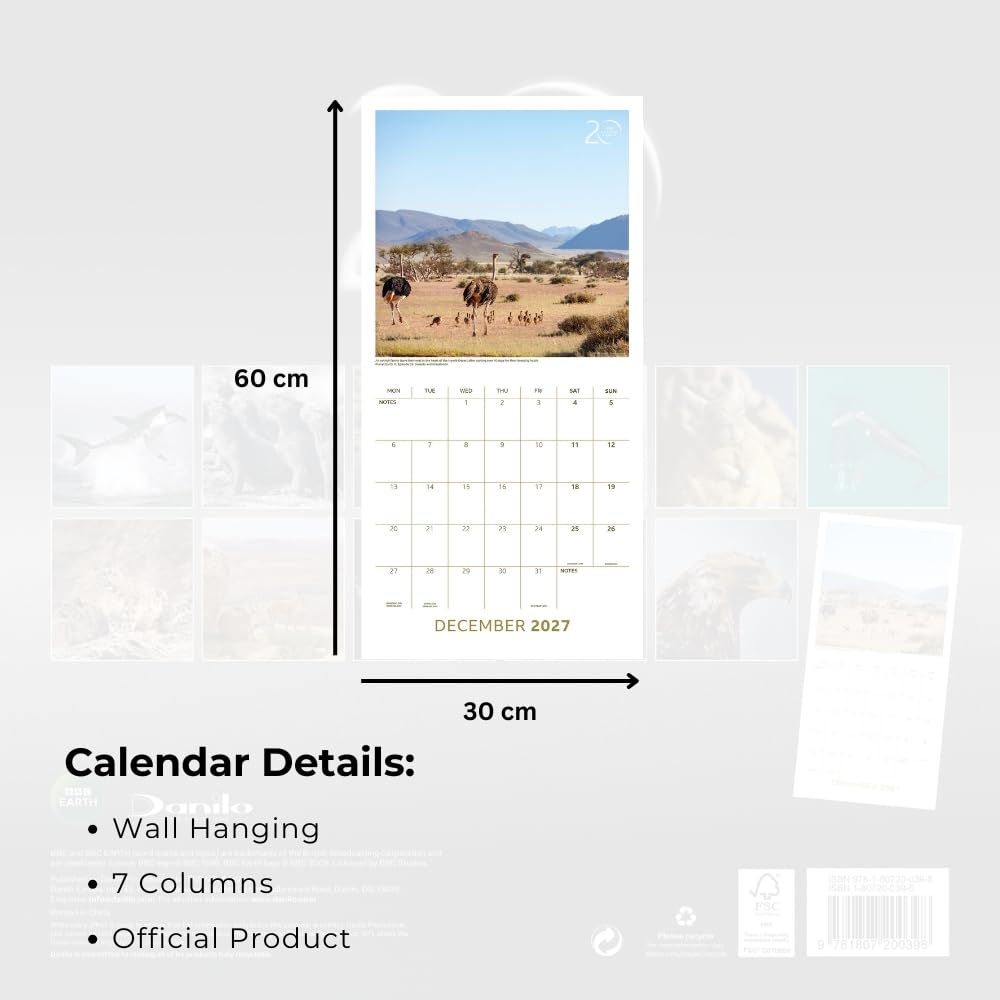 BBC Earth Square Calendar 2027