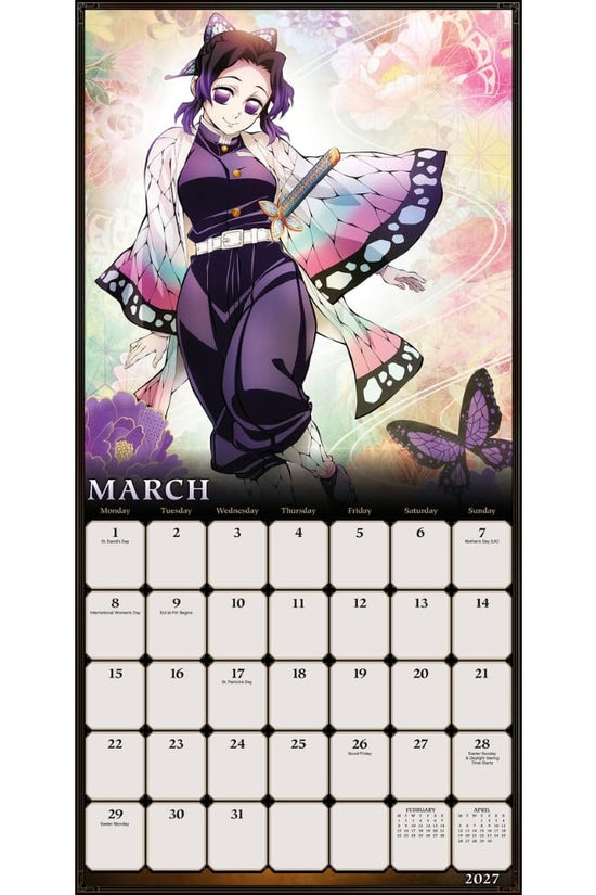 Demon Slayer Square Calendar 2027