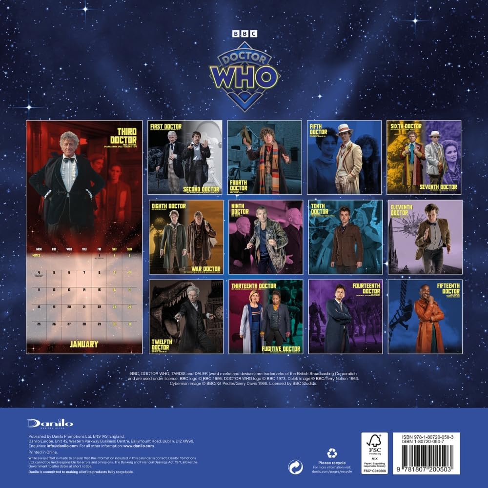 Doctor Who Square Calendar 2027