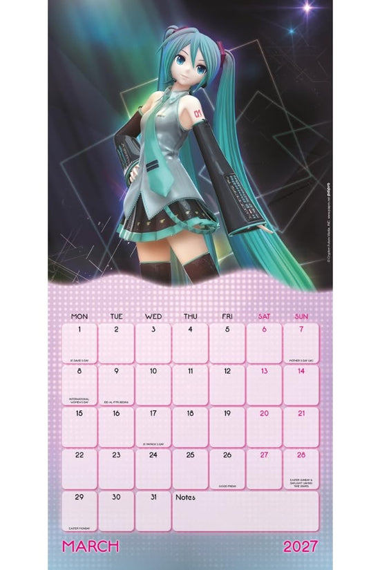 Hatsune Miku Square Calendar 2027
