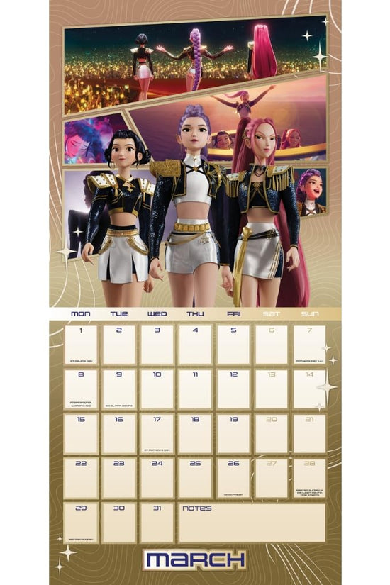 K-POP Demon Hunters Square Calendar 2027