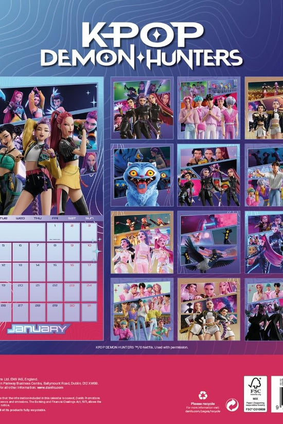 K-POP Demon Hunters Square Calendar 2027