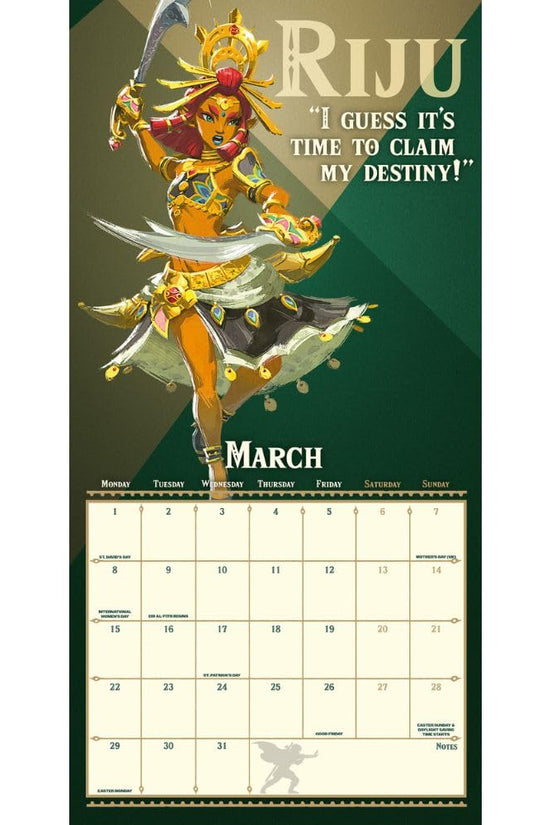 The Legend Of Zelda Square Calendar 2027