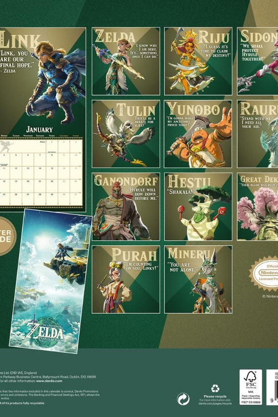 The Legend Of Zelda Square Calendar 2027